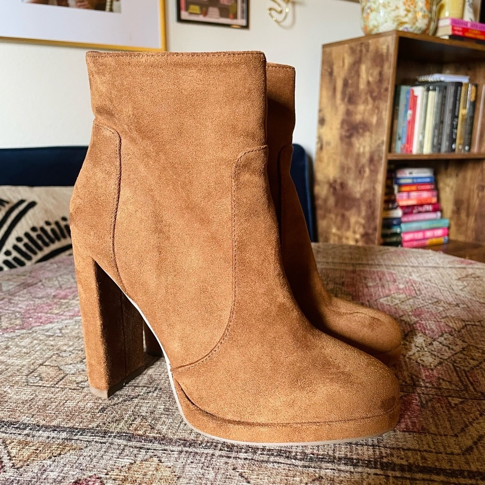 Brown Suede Bootie